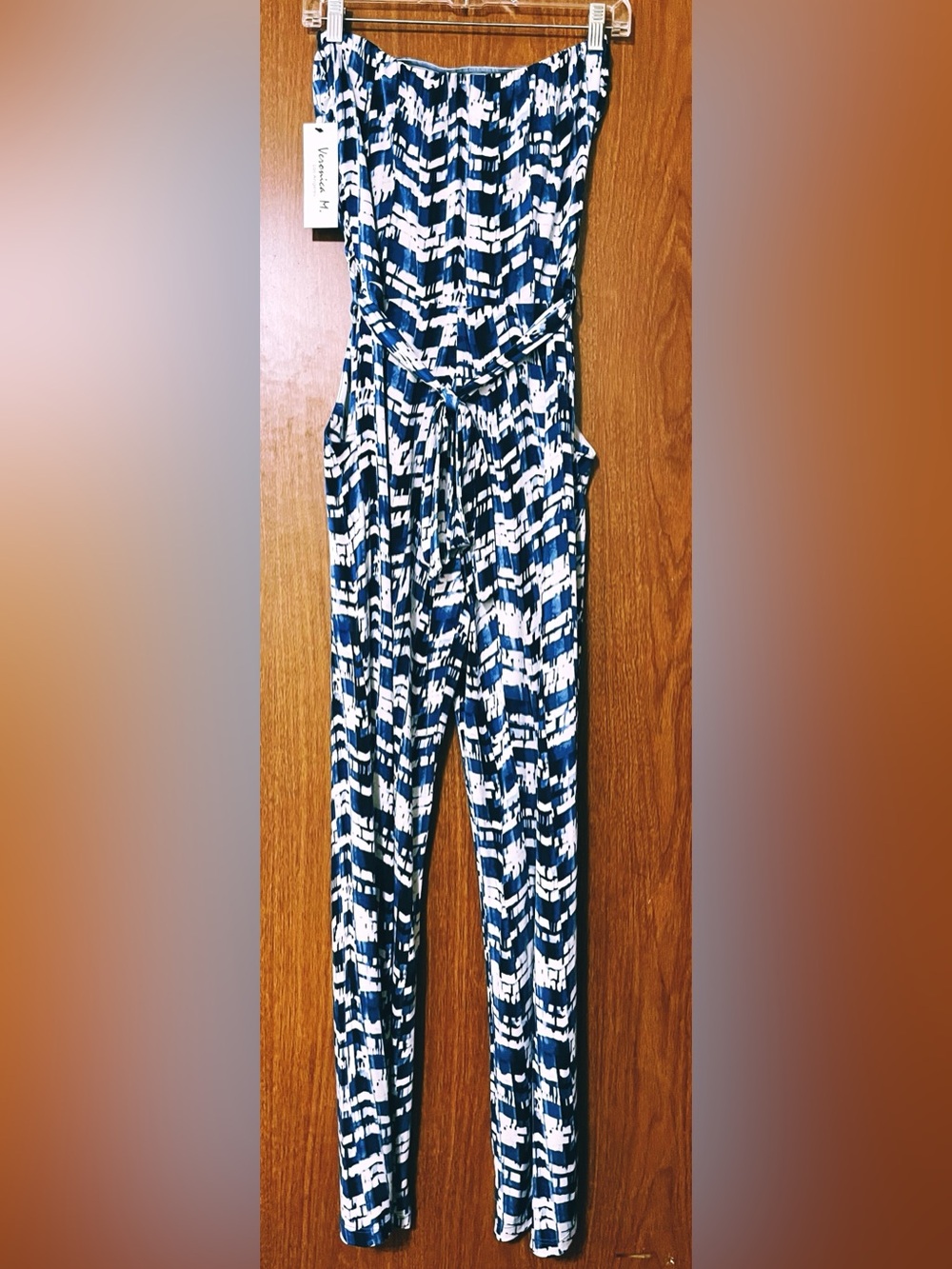 Veronica M. Lira Stretch Shirred Tube Jumpsuit — Size Small *NEW*